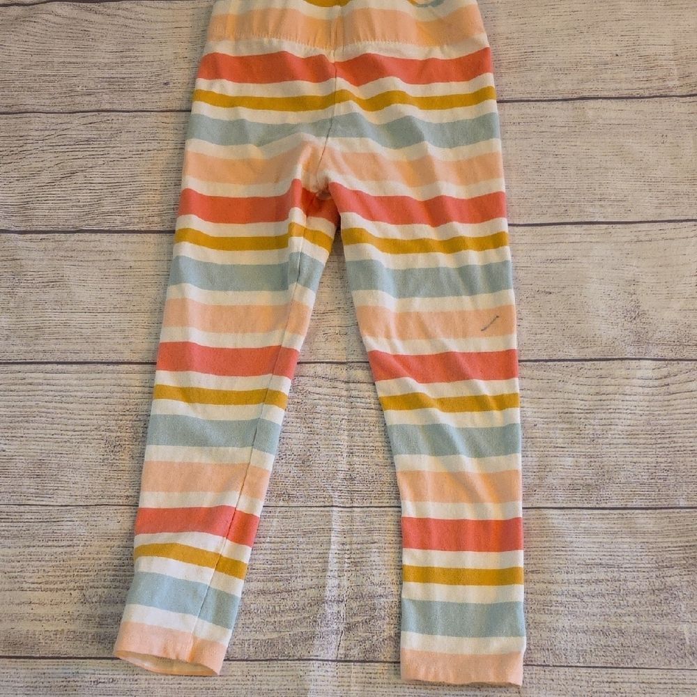 Pink and Yellow Slim Fit Leggings
